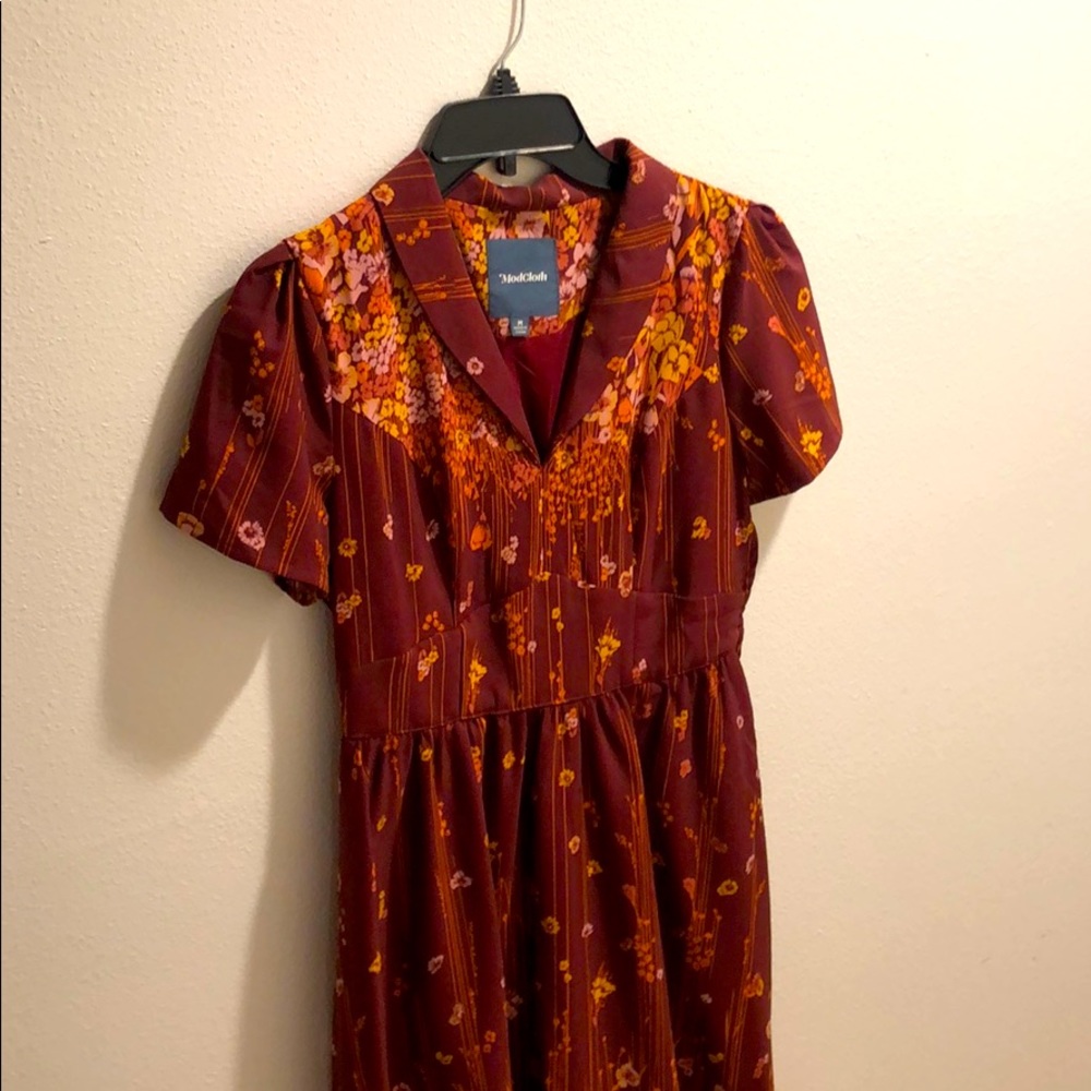ModCloth silk dress size M - Picture 1 of 7